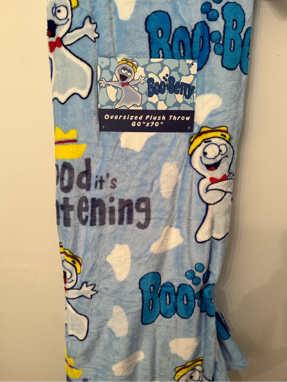 Boo-Berry Ghost Plush Throw Blanket